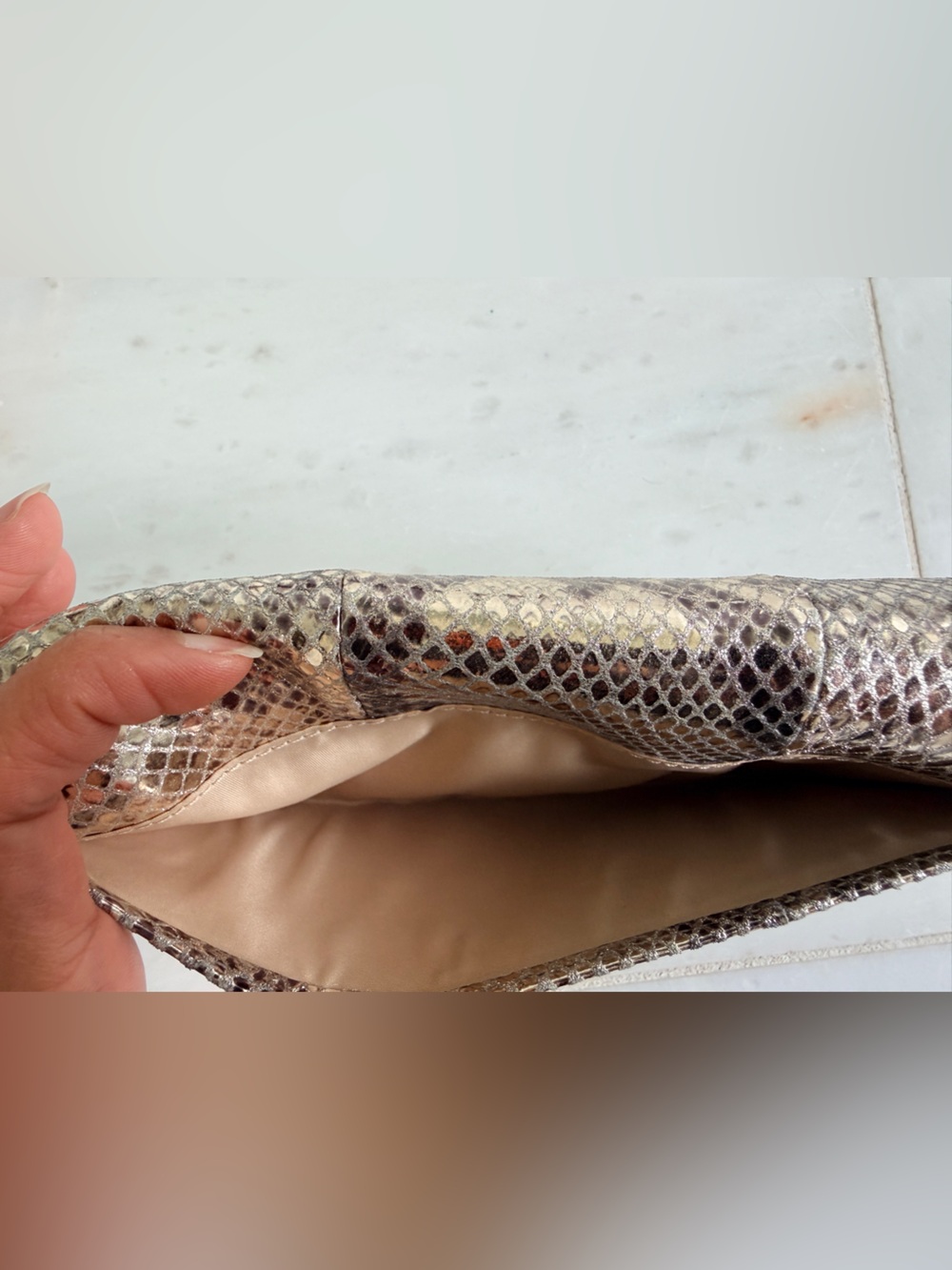Coach Python Silver Flap Wallet - Picture 4 of 5